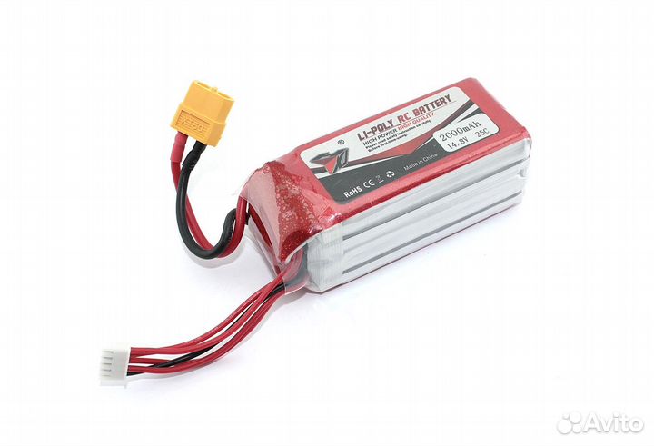 Акб Li-Pol 14.8V 2000mAh формат 903475 XT60-Plug