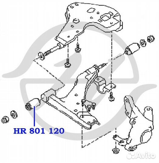 Сайл-блок нижн.рычага перед.подвески, передний