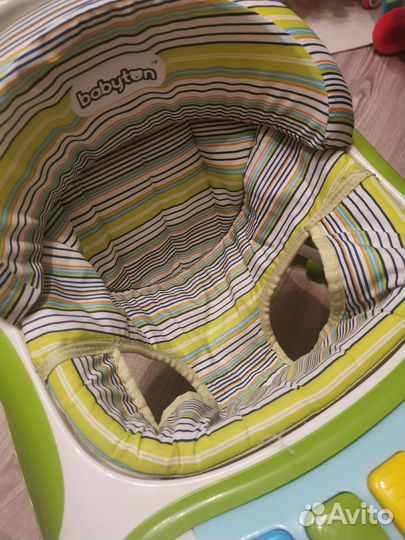 Ходунки детские babyton (зелёные ) с ручкой