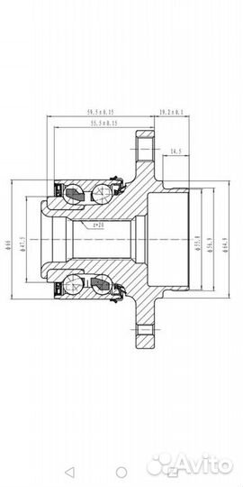 Ступица в сборе шкода фабия,Подшипник skoda fabia