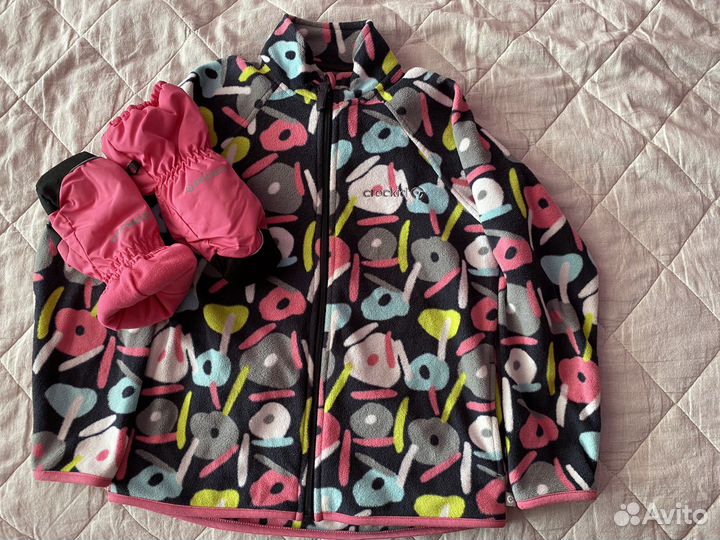 Толстовка флисовая, варежки-краги Крокид