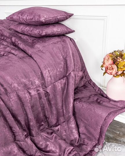 Покрывало зарина фиолет новое плед на кровать