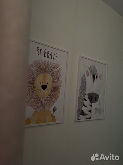 Картины с рамками в детскую 50*60