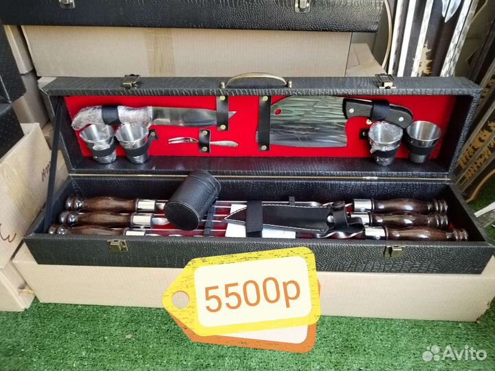 Шашлычный набор. Подарочный набор шампуров