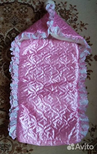 Конверт в коляску или на выписку для девочки