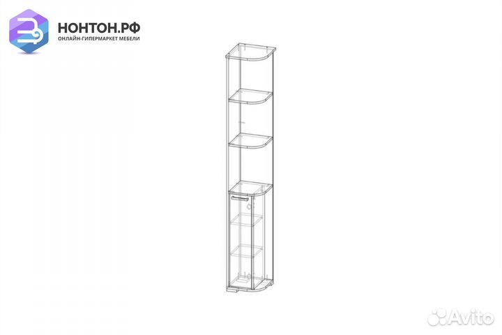 Торцевая секция Домино А белая