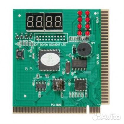 Post карта ST8672 с разъемами PCI, ISA новая