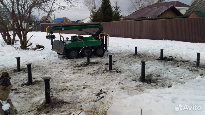 Винтовые сваи. Установка под ключ