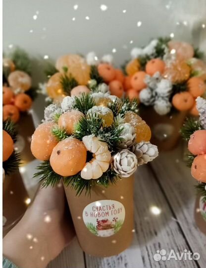 Новогодний букет из мыла