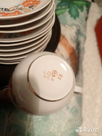 Сервиз СССР Рябина Барановский завод 21предмет