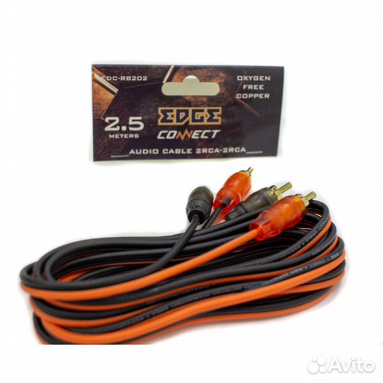 Кабель межблочный edge EDC-RB202 2RCA-2RCA 2.5м ме