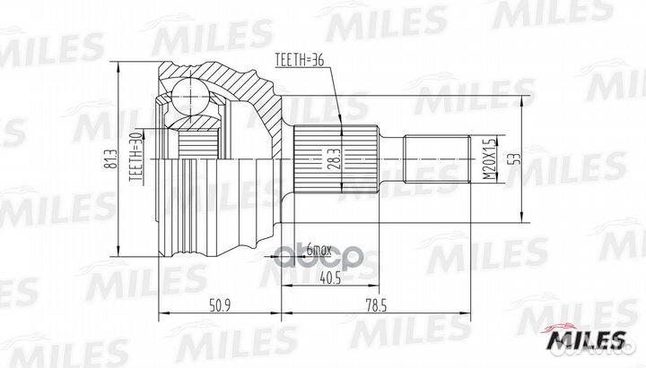 GA20022 miles ШРУС наружний GA20022 Miles