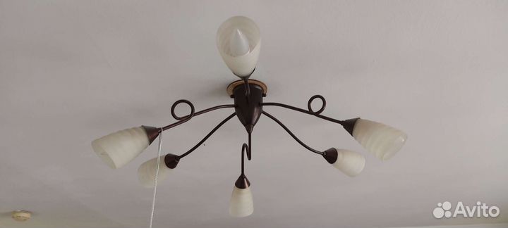 Люстра потолочная бронза бу