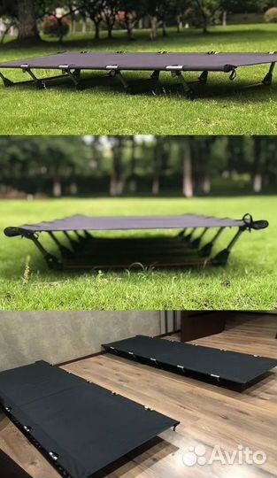 Раскладушка туристическая Нинбо, 190х64х14 см, чер