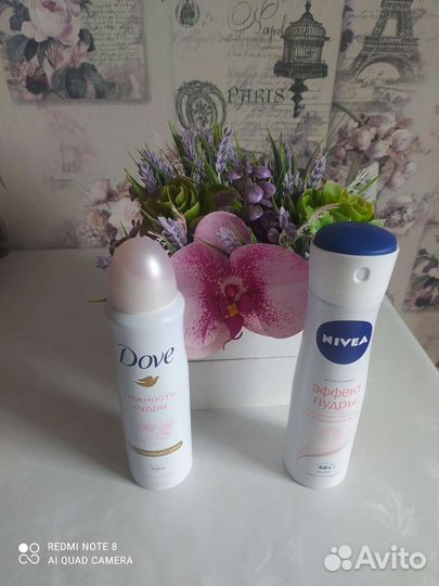 Антиперспирант женский Nivea и Dove