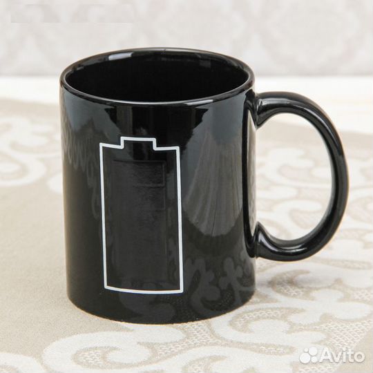 Кружка хамелеон Заряд энергии, 350 мл, цвет чёрный