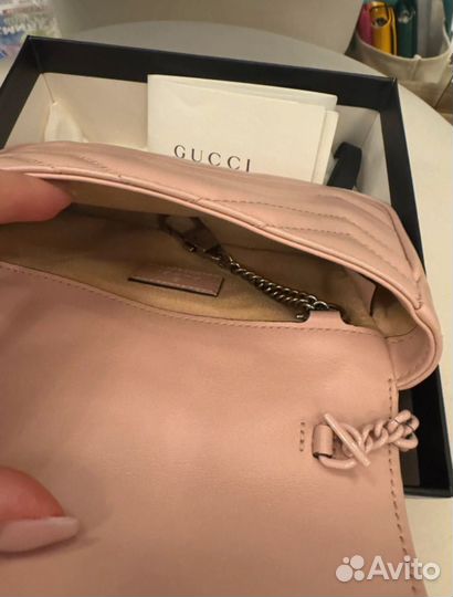 Сумка Gucci Marmont Belt Bag Baby Pink