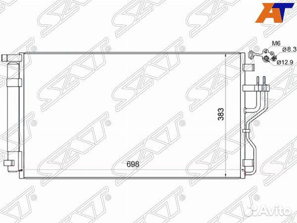 Радиатор кондиционера hyundai IX35, hyundai IX35 10, hyundai tucson, hyundai tucson/IX35 10, hyundai