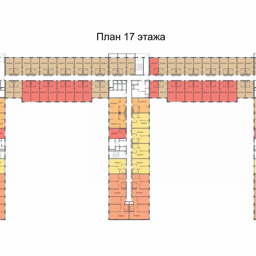 Апартаменты-студия, 22,7 м², 19/24 эт.