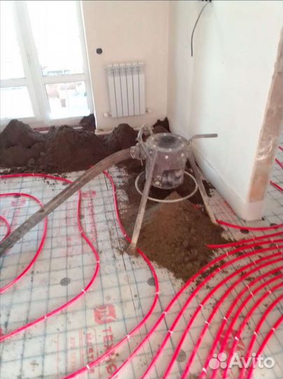 Механизированная стяжка пола за один день