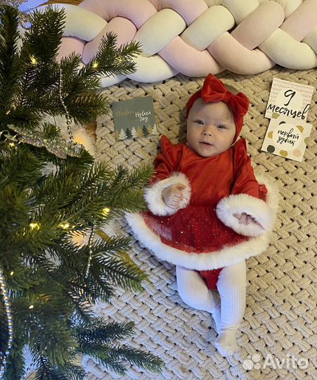 Новогодний костюм для девочки (для двойни)