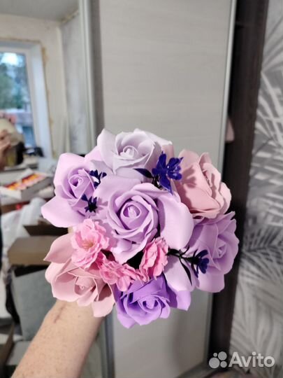 Букет из мыльных роз