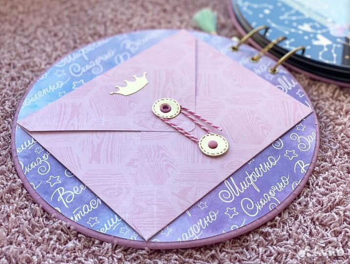 Фотоальбом на кольцах для девочки