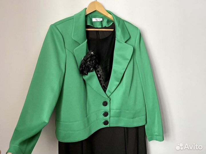 Костюм женский 54 чёрное платье и жакет Беларусь