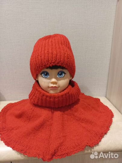 Комплект шапка и шарф для девочки