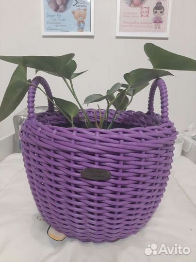 Кашпо из ротанга