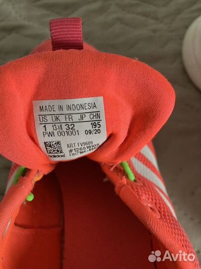 Кроссовки детские Adidas для девочек размер 32