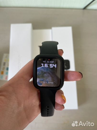 Часы apple watch 6 44 mm черный