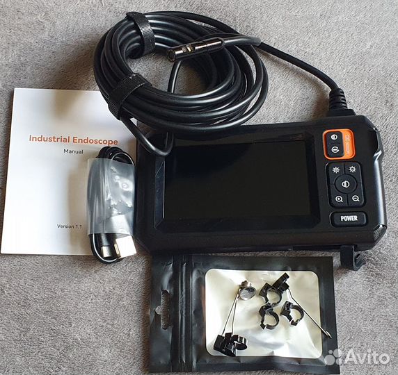 Эндоскоп с двумя линзами и экраном 4.3