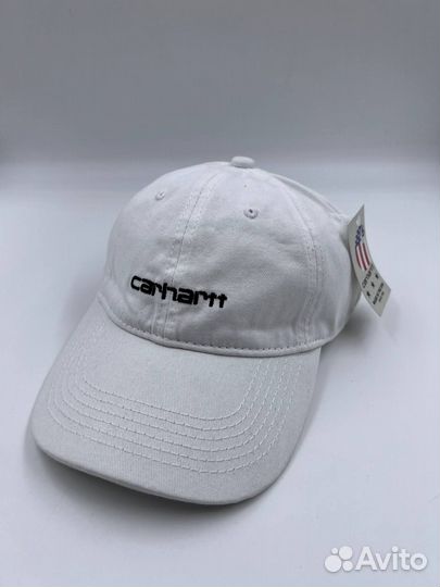 Кепка бейсболка Carhartt WIP белая буквы