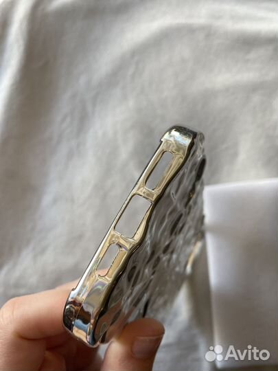 Чехол для iPhone 12 pro max серебряный