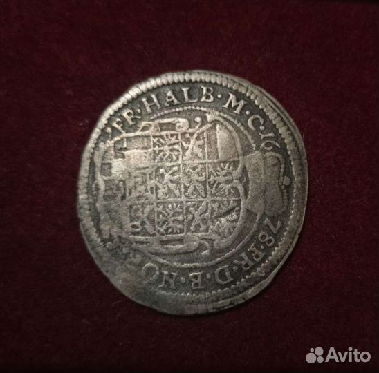 1/6 талера 1678 года Бранденбург-Ансбах серебро