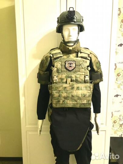 Напашник с кевларом. Мох. Мультикам. Цифра
