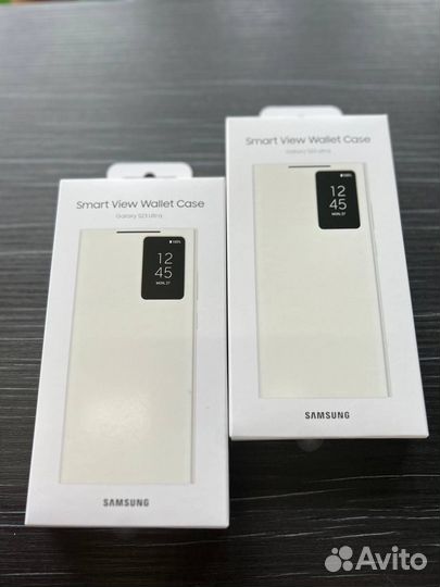 Чехол на S23 Ultra книжка Белая(ivory)