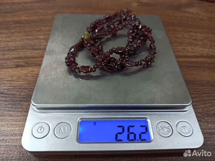 Советское Ожерелье Бусы Гранат Натуральный Камень