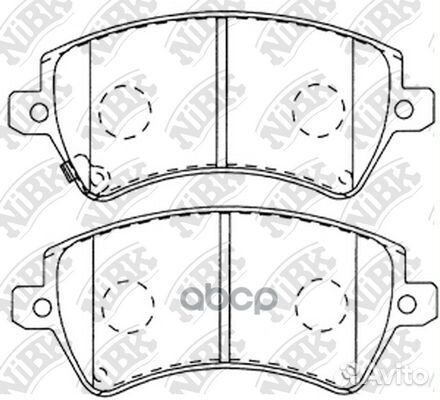 Колодки тормозные дисковые PN1224 NiBK