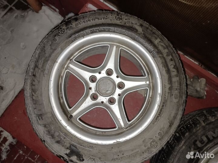 Литые диски r15 резина 3 шт