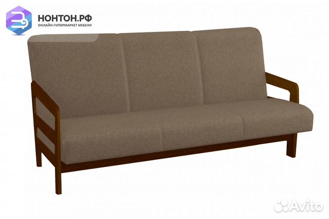 Диван книжка Вега-34 коричневый