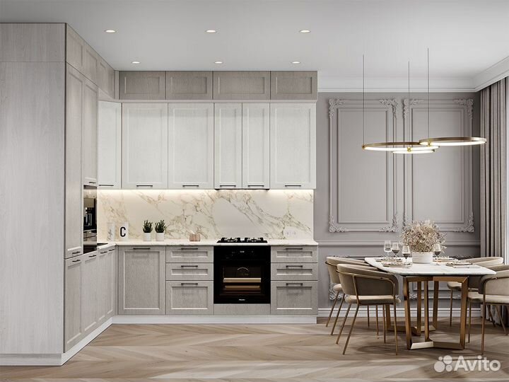 Кухня с антресолями