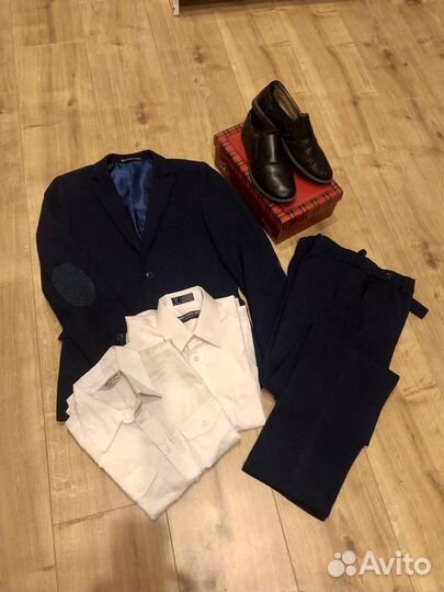 Школьная форма костюм 140-146 ботинки(кожа) рубашк