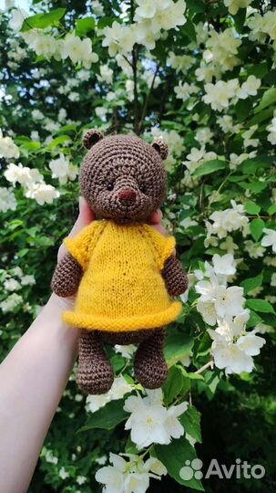 Мишка вязаный