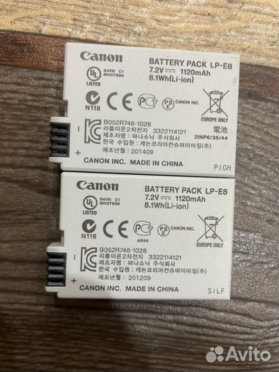 Акб sony, canon оригинал