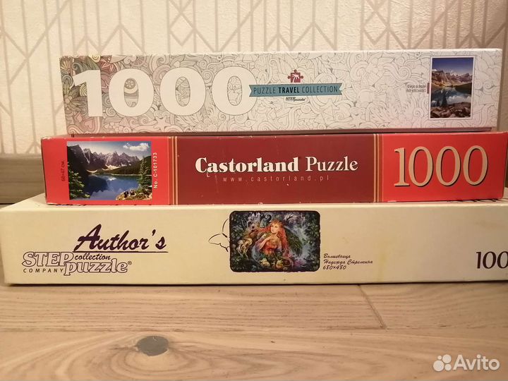 3 пазла по 1000 деталей Castorland и Step puzzle