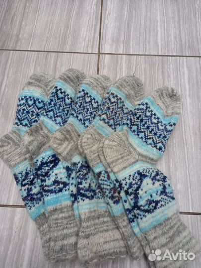 Носки взрослые и детские носочки и варежки
