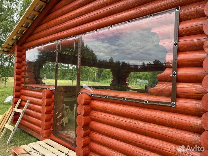 Мягкие окна на беседку