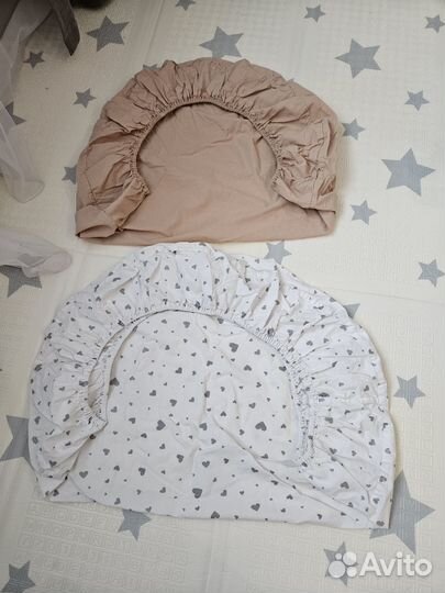 Простыни на резинки для детской овальной кроватки